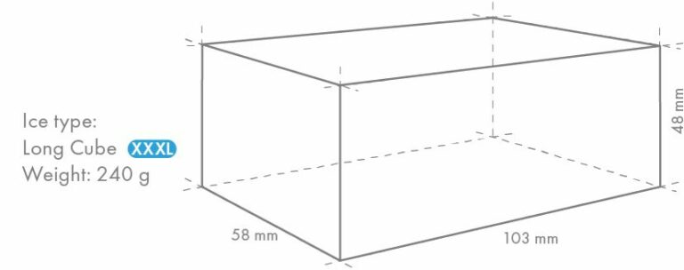 Fabbricatore di ghiaccio a cubo XXXL Long Hoshizaki