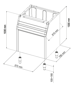 Contenitori di stoccaggio  Ghiaccio Bin  T420 Capacita' contenitore 200kg