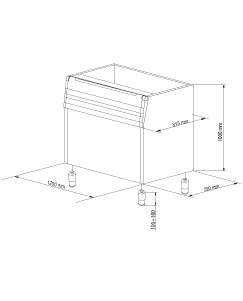 Contenitori di stoccaggio  Ghiaccio Bin  T830 Capacita' contenitore 350kg