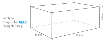 IM-65NE-HC-LM103 Fabbricatore di ghiaccio a cubo XXXL Long, con contenitore incorporato