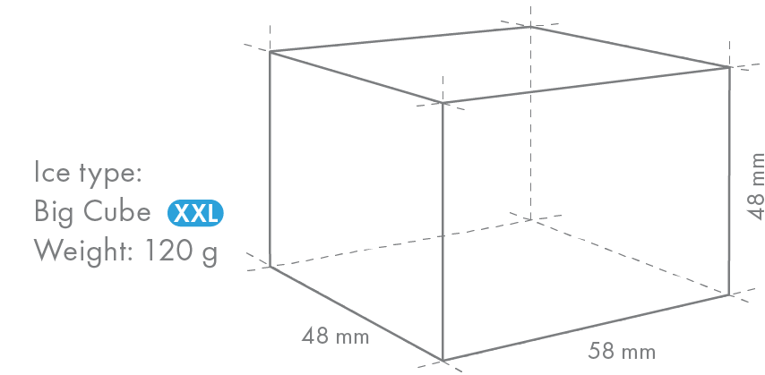 IM-65NE-HC-LM Fabbricatore di ghiaccio a cubo XXL Big, con contenitore incorporato