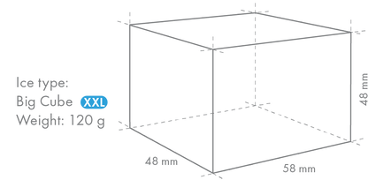 IM-65NE-HC-LM Fabbricatore di ghiaccio a cubo XXL Big, con contenitore incorporato