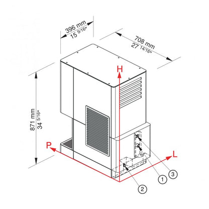 BSF Produttore di ghiaccio con contenitore incorporato Brema  - Sistema a trafila Raffreddamento aria   Ice Pebbles