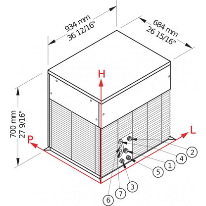 G1000  Produttore di ghiaccio Modulare Brema - Sistema a granulare con raffreddamento Aria