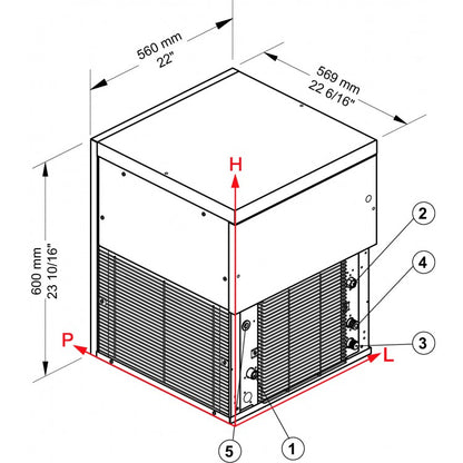 G160 HC Produttore di ghiaccio Modulare Brema - Sistema a granulare con raffreddamento Aria