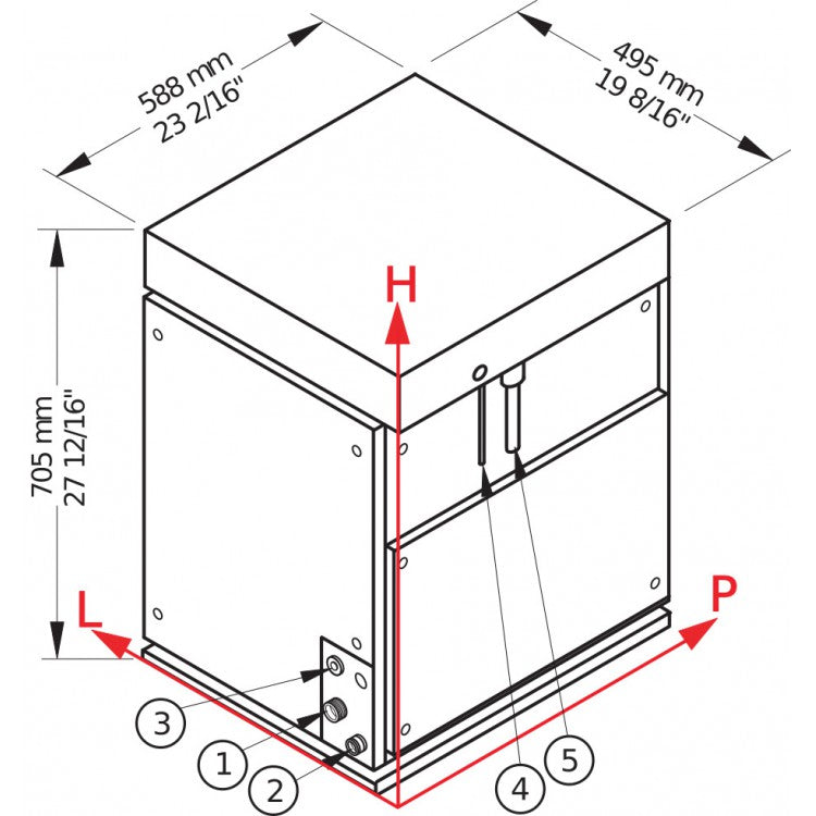 M800 SPLIT Produttore di ghiaccio modulare - Sistema a scaglie sottoraffreddate Brema - Condensazione esterna remota