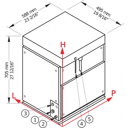 M800 SPLIT Produttore di ghiaccio modulare - Sistema a scaglie sottoraffreddate Brema - Condensazione esterna remota