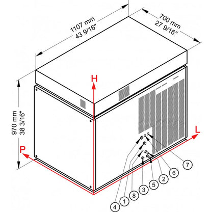 MUSTER 1500 Produttore di ghiaccio modulare - Sistema a scaglie sottoraffreddate Brema -  con raffreddamento Aria