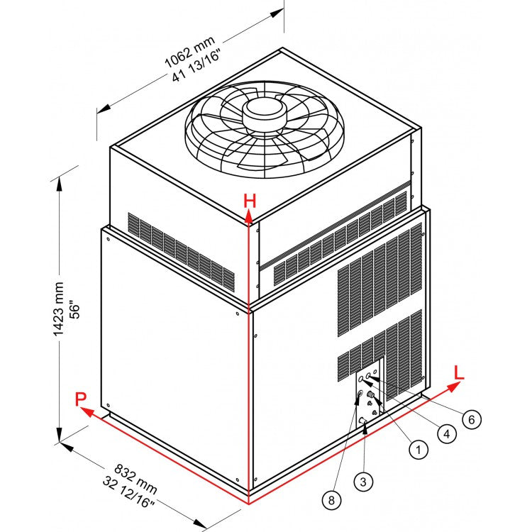 MUSTER 2000 Produttore di ghiaccio modulare - Sistema a scaglie sottoraffreddate Brema -  con raffreddamento Aria
