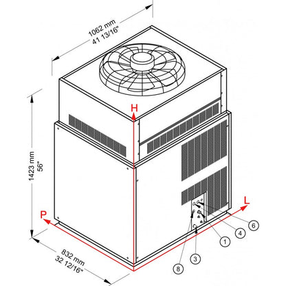 MUSTER 2000 Produttore di ghiaccio modulare - Sistema a scaglie sottoraffreddate Brema -  con raffreddamento Aria