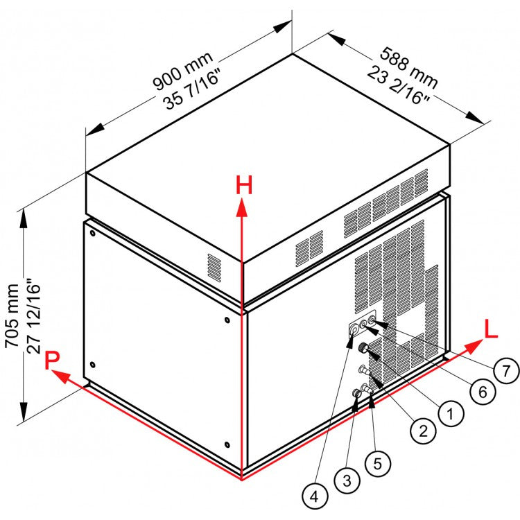 MUSTER 350 Produttore di ghiaccio modulare - Sistema a scaglie sottoraffreddate Brema -  con raffreddamento Aria