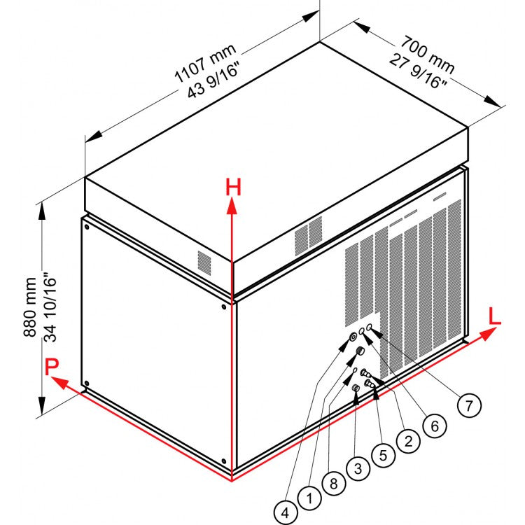 MUSTER 800 Produttore di ghiaccio modulare - Sistema a scaglie sottoraffreddate Brema -  con raffreddamento Aria