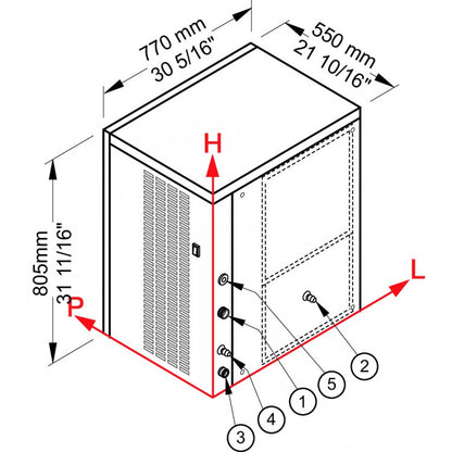 VM900 Produttore di ghiaccio con modulare  Brema - Sistema a evaporatore verticale Raffreddamento aria Fast ice